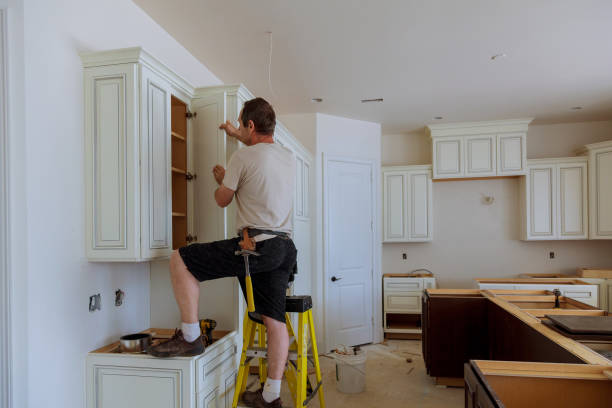 Kitchen island installation in Foreston by JMT Kitchen Cabinet
